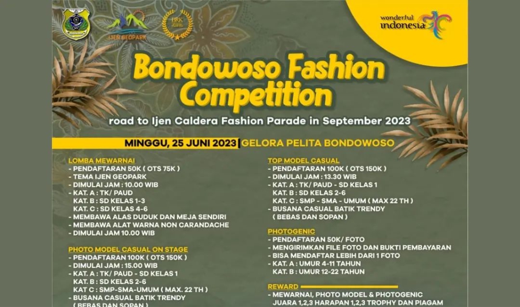 Bondowoso Fashion Competition - BONDOWOSOWISATA